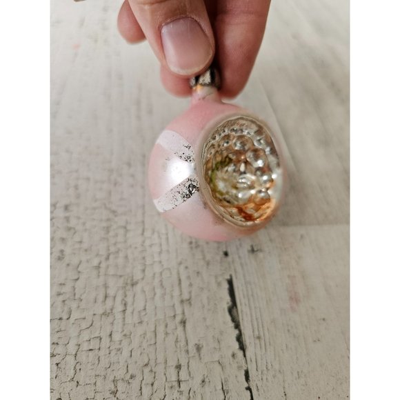unbranded | Holiday | Vintage Pink Indent Reflector Mini Ball Ornament ...